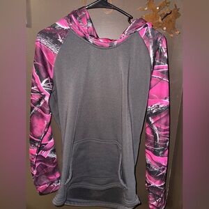 Women's Pink camo and Gray Hoodie